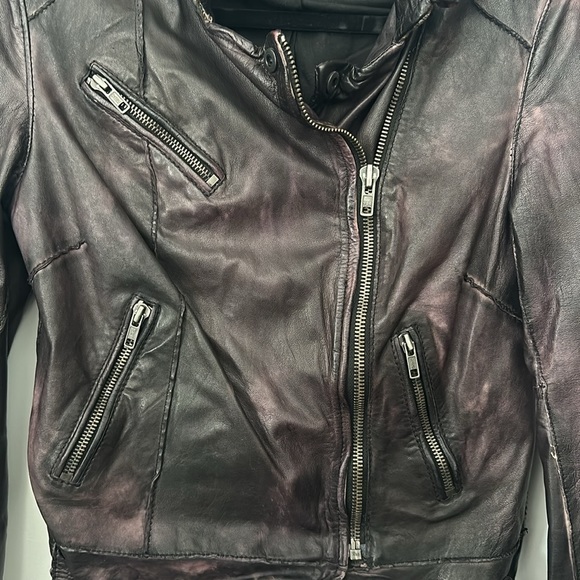 Muubaa Leather Jacket with Flannel - Picture 4 of 9